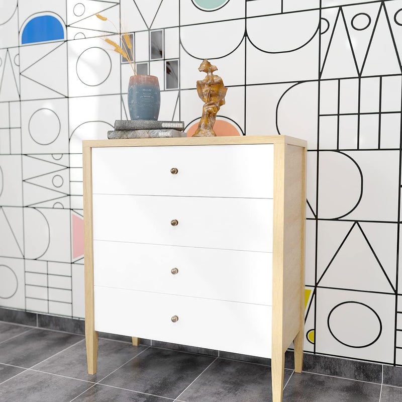 Decotalk White Contact Paper White Peel and Stick Wallpaper Self Adhesive SolidWhite Contact Paper for Cabinets 17.7"x120" Matte Vinyl Wrap Solid Color Wallpaper for Bedroom Removable Thick - Image 4